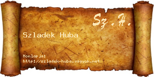 Szladek Huba névjegykártya